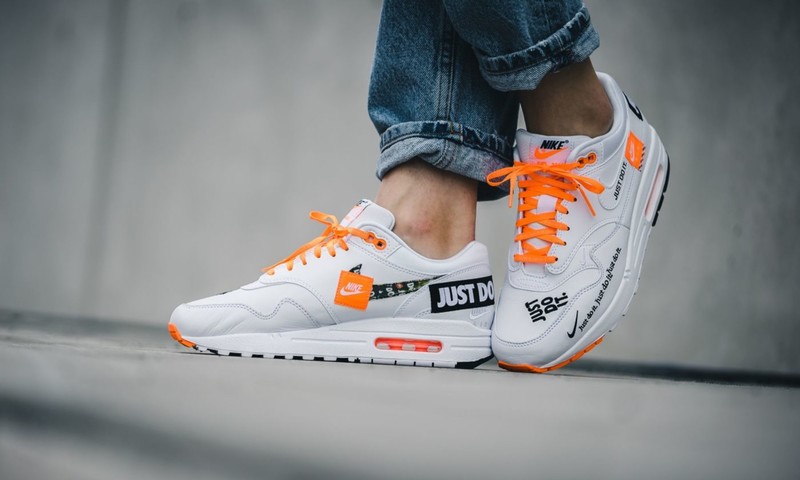 Nike air max just cheap do it white orange